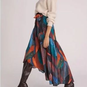 Anthropologie Hutch High Low Wrap Skirt.